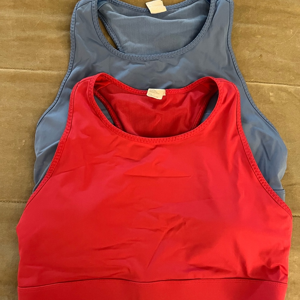 Fabletics Red and Blue Sports Bras